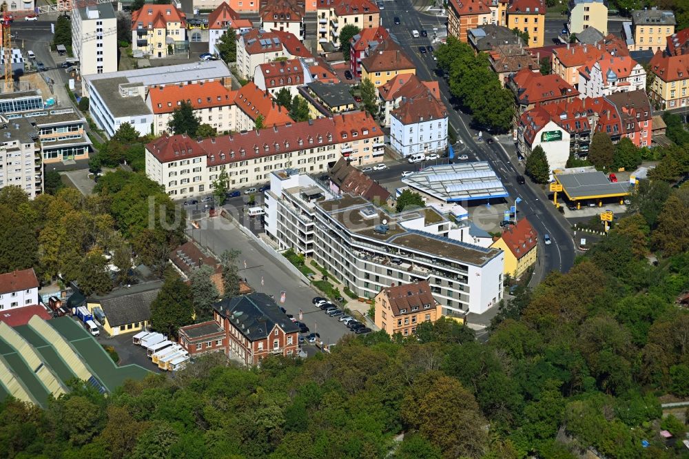 Würzburg von oben - Gebäude des Seniorenzentrums Marie-Juchacz-Haus im Ortsteil Zellerau in Würzburg im Bundesland Bayern, Deutschland