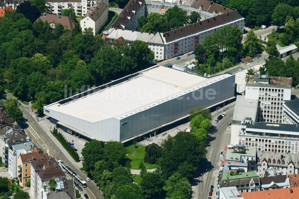 Augsburg aus der Vogelperspektive: Gebäude der Sporthalle Curt-Frenzel-Stadion in Augsburg im Bundesland Bayern, Deutschland