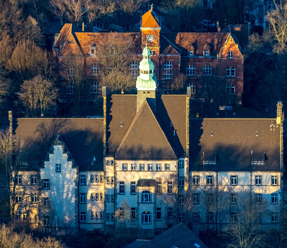 Luftaufnahme Langendreer - Gebäude der Stadtverwaltung - Rathaus in Bochum im Bundesland Nordrhein-Westfalen, Deutschland