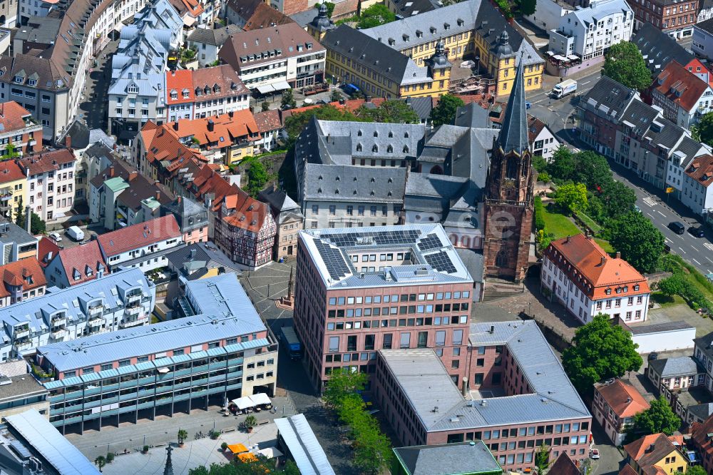 Luftbild Aschaffenburg - Gebäude der Stadtverwaltung - Rathaus an der Dalbergstraße im Ortsteil Innenstadt in Aschaffenburg im Bundesland Bayern, Deutschland