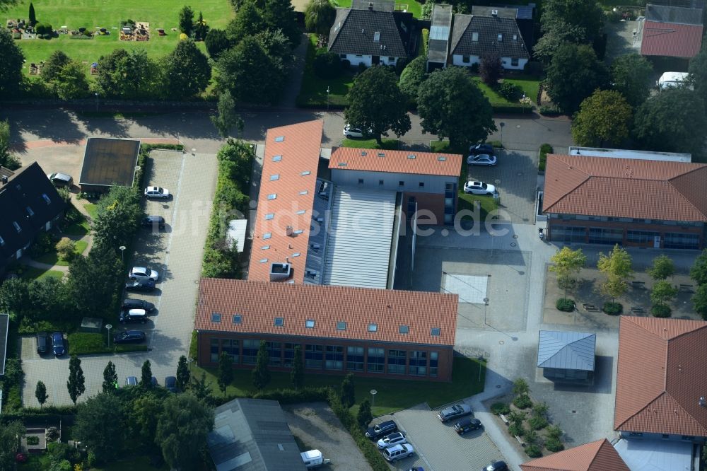 Luftbild Eggebek - Gebäude der Stadtverwaltung - Rathaus in Eggebek im Bundesland Schleswig-Holstein