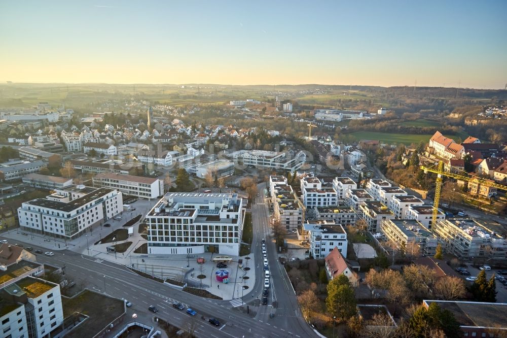 Leonberg von oben - Gebäude der Stadtverwaltung - Rathaus in Leonberg im Bundesland Baden-Württemberg, Deutschland