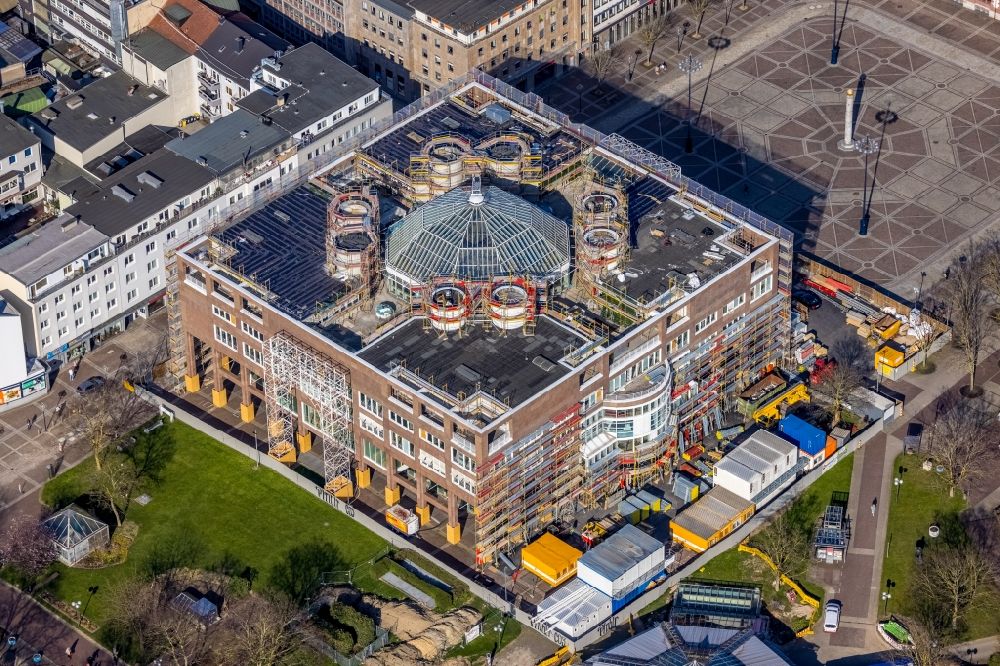 Luftaufnahme Dortmund - Gebäude der Stadtverwaltung - Rathaus am Marktplatz in Dortmund im Bundesland Nordrhein-Westfalen, Deutschland
