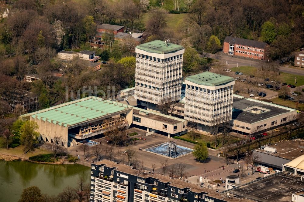 Marl von oben - Gebäude der Stadtverwaltung - Rathaus in Marl im Bundesland Nordrhein-Westfalen, Deutschland