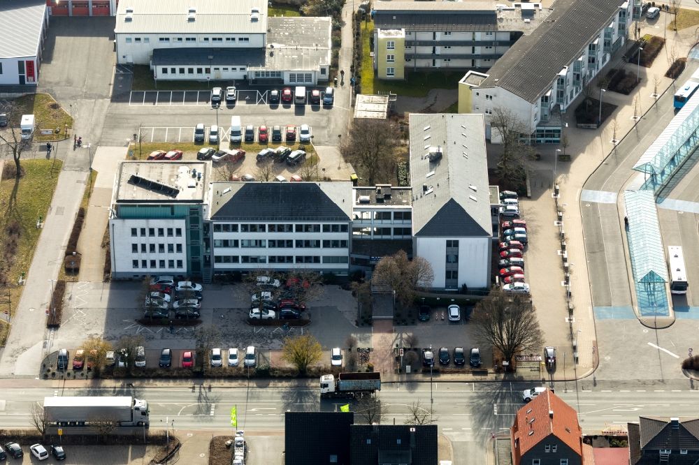 Luftaufnahme Sprockhövel - Gebäude der Stadtverwaltung - Rathaus in Sprockhövel im Bundesland Nordrhein-Westfalen