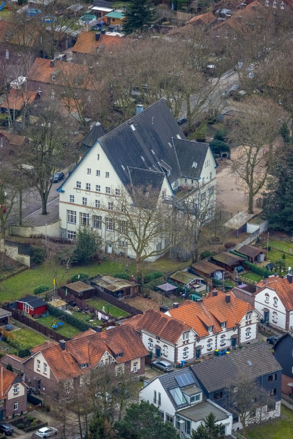Luftbild Oberhausen - Gebäude der Städtische Kindertageseinrichtung Stemmersberg in Oberhausen im Bundesland Nordrhein-Westfalen, Deutschland