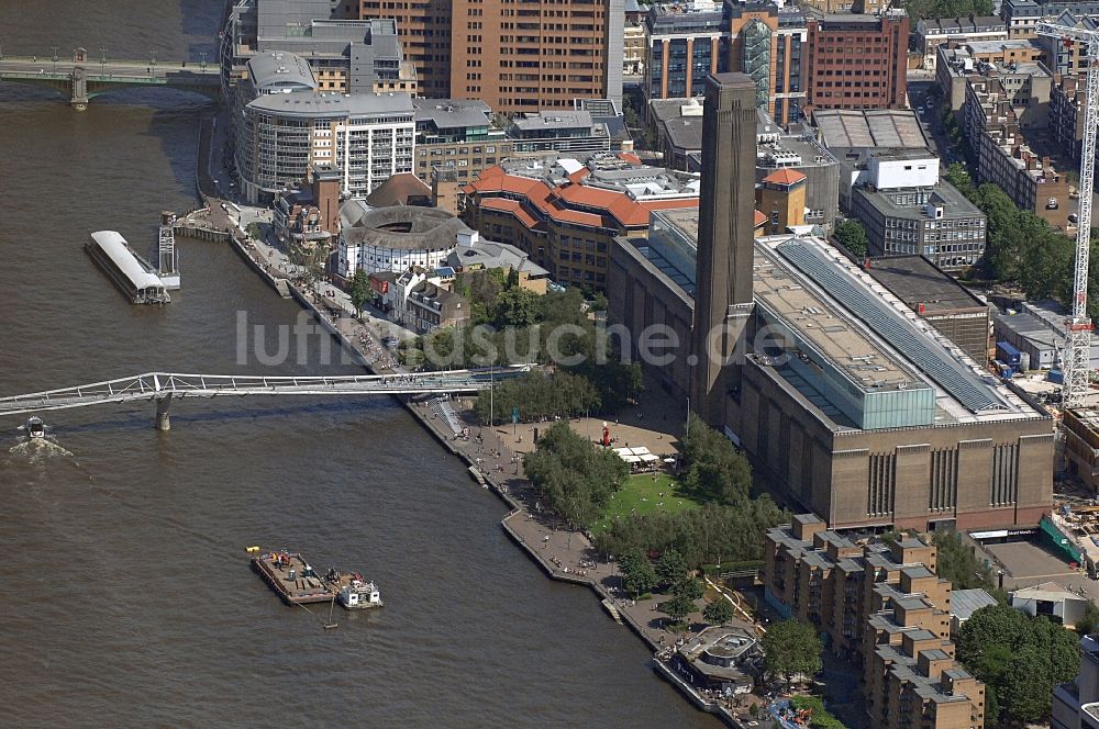 Luftaufnahme London - Gebäude des Tate Modern im Stadtbezirk Westminster in London in Großbritanien