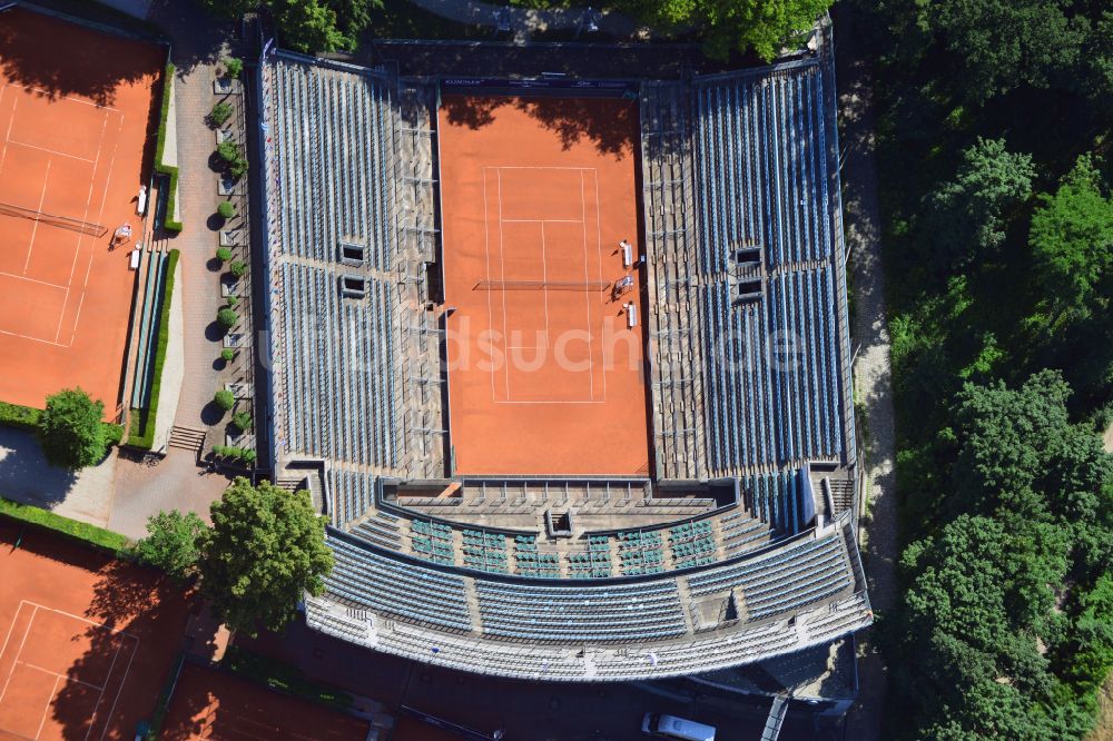 Berlin von oben - Gebäude der Tennis- Arena Steffi-Graf-Stadion in Berlin, Deutschland