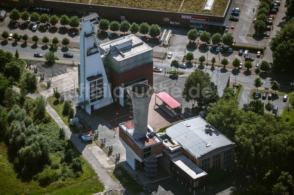 Luftaufnahme Gelsenkirchen - Gebäude des Theater- Schauspielhauses in Gelsenkirchen im Bundesland Nordrhein-Westfalen, Deutschland