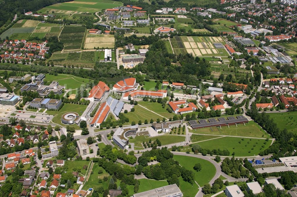 Luftaufnahme Freising - Gebäude des Wissenschaftszentrums der Technischen Universität in Freising im Bundesland Bayern, Deutschland