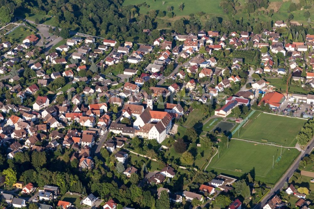 Luftbild Öhningen - Gebäudekomplex des Augustiner Chorherrenstift in Öhningen im Bundesland Baden-Württemberg, Deutschland