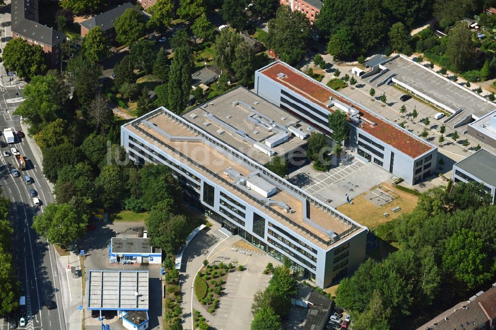 Hamburg aus der Vogelperspektive: Gebäudekomplex der Berufsschule Berufliche Schule für Medien und Kommunikation in Hamburg, Deutschland