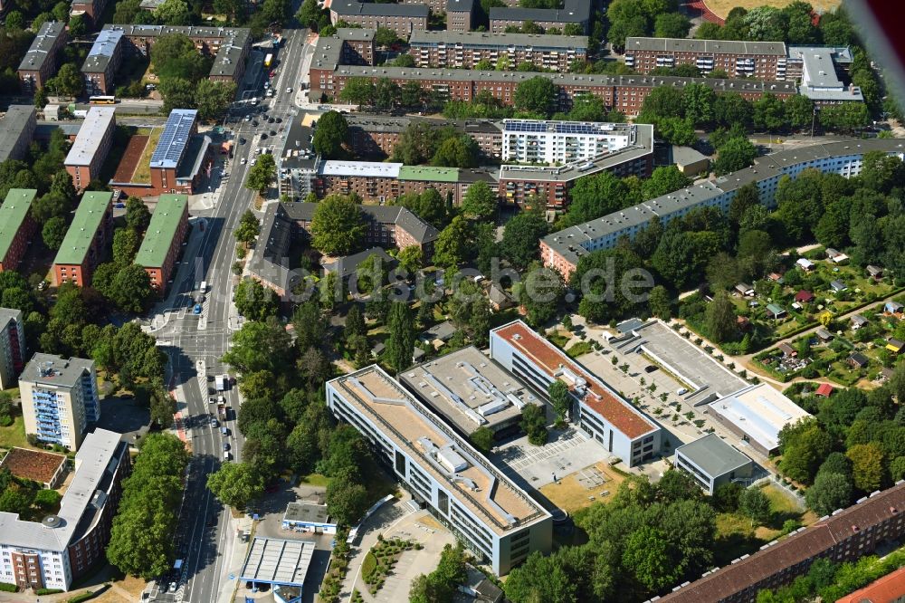 Luftaufnahme Hamburg - Gebäudekomplex der Berufsschule Berufliche Schule für Medien und Kommunikation in Hamburg, Deutschland