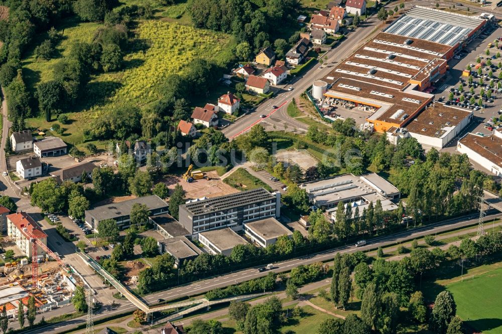 Lahr/Schwarzwald von oben - Gebäudekomplex der Berufsschule Gewerbliche Schule in Lahr/Schwarzwald im Bundesland Baden-Württemberg, Deutschland