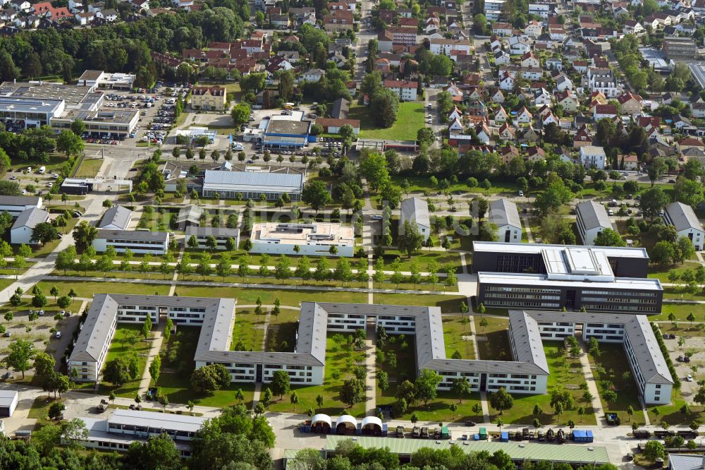 Luftbild Ingolstadt - Gebäudekomplex der Bundeswehr- Militär- Kaserne Kaserne Ingolstadt in Ingolstadt im Bundesland Bayern, Deutschland