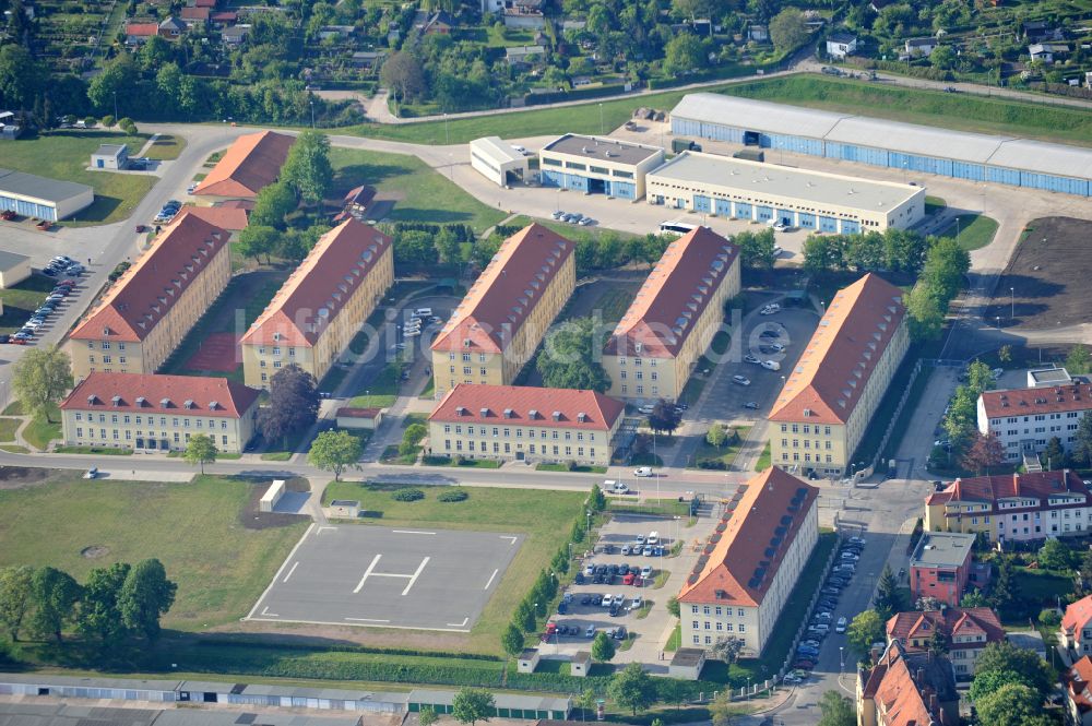 Luftbild Erfurt - Gebäudekomplex der Bundeswehr- Militär- Kaserne Löberfeld-Kaserne in Erfurt im Bundesland Thüringen, Deutschland
