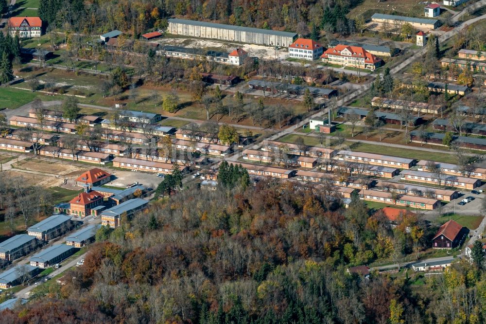 Luftbild Gutsbezirk Münsingen - Gebäudekomplex Depot auf dem ehemaligen militärischen Übungsgelände in Gutsbezirk Münsingen im Bundesland Baden-Württemberg, Deutschland