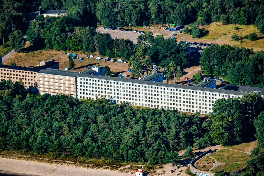Luftaufnahme Prora - Gebäudekomplex der ehemaligen KdF Anlage Koloss von Prora im Bundesland Mecklenburg-Vorpommern