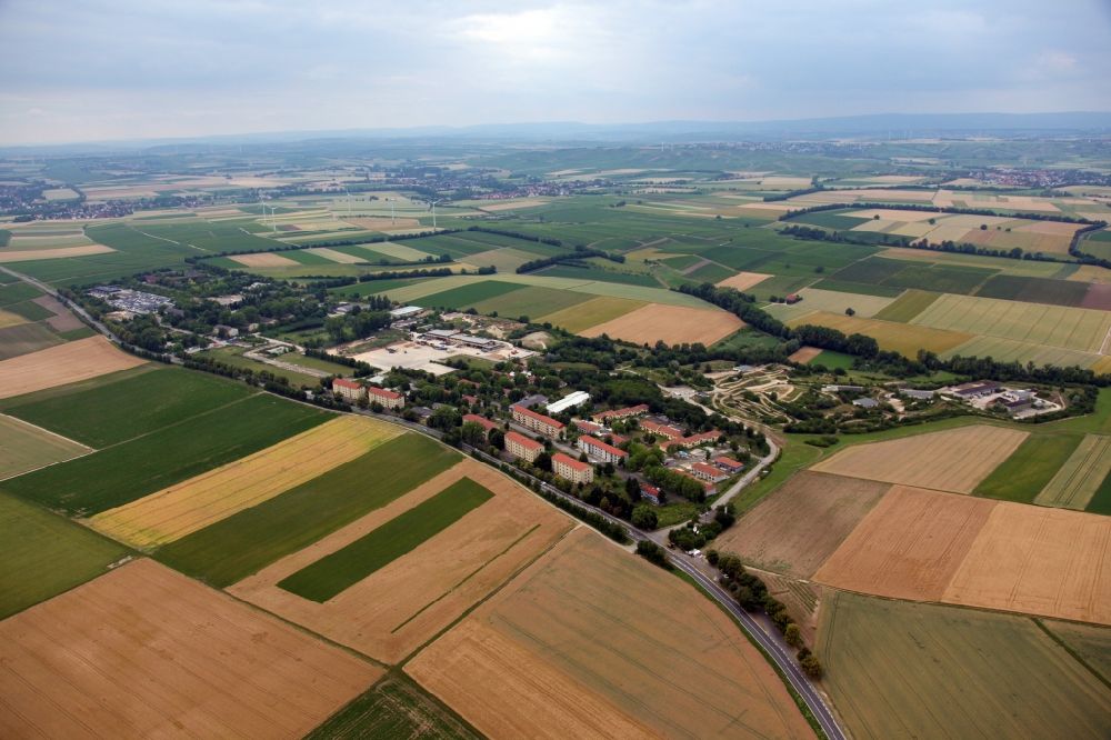 Luftbild Dexheim - Gebäudekomplex der ehemaligen Militär- Kaserne Anderson Barracks in Dexheim im Bundesland Rheinland-Pfalz, Deutschland