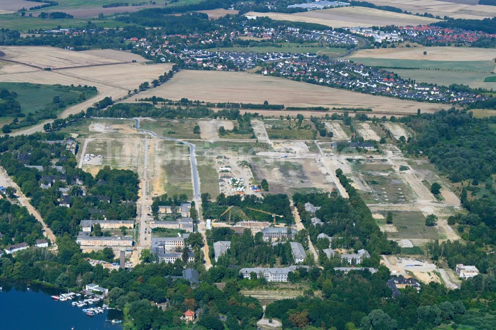 Luftbild Fahrland - Gebäudekomplex der ehemaligen Militär- Kaserne am Krampnitzsee in Fahrland im Bundesland Brandenburg, Deutschland