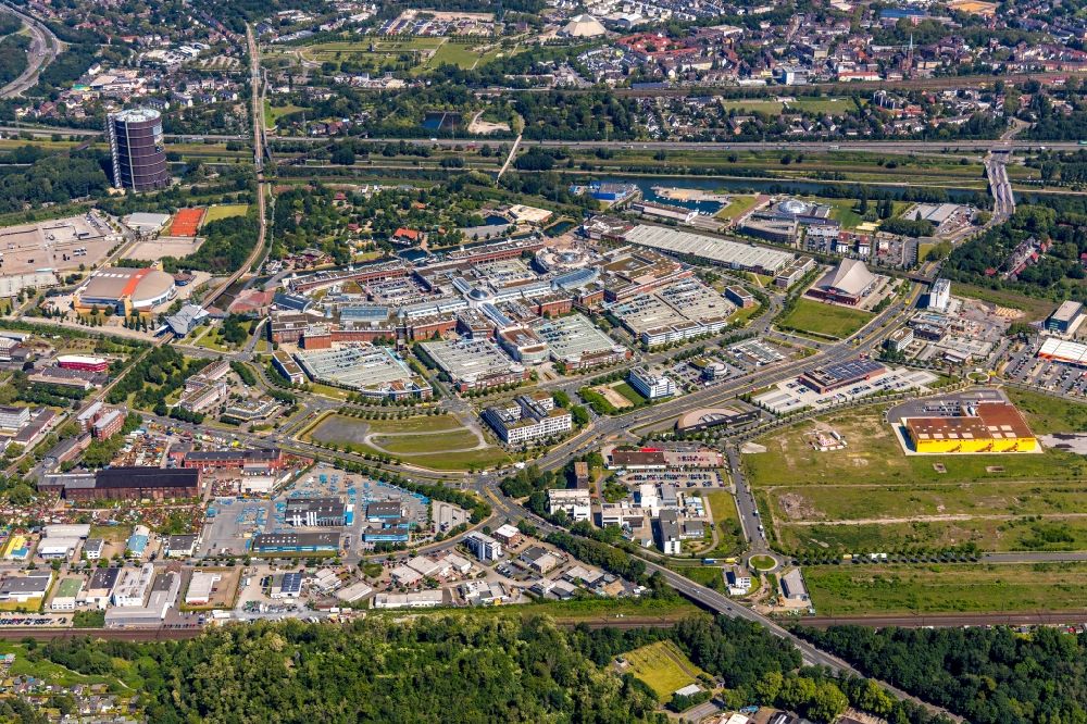 Luftbild Oberhausen - Gebäudekomplex und Gelände des Einkaufszentrum Centro in Oberhausen im Bundesland Nordrhein-Westfalen