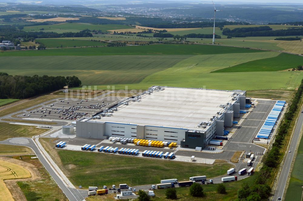 Luftbild Cretzschwitz - Gebäudekomplex und Gelände des Logistikzentrums Amazon in Cretzschwitz im Bundesland Thüringen, Deutschland