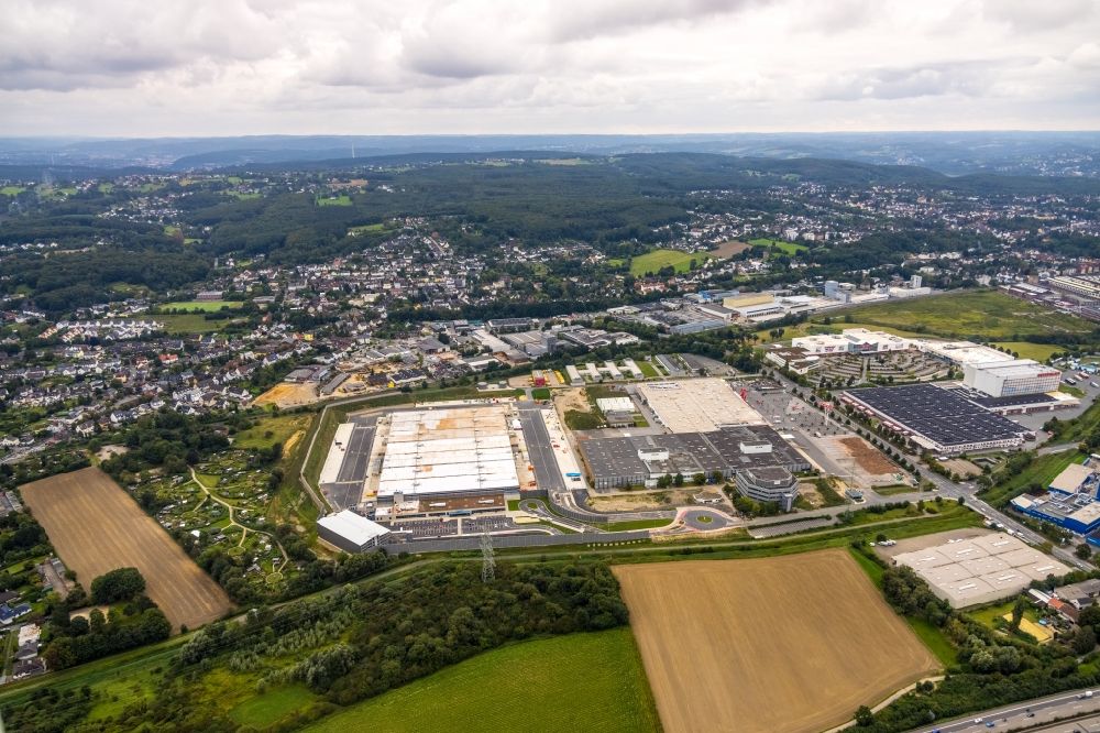 Luftbild Witten - Gebäudekomplex und Gelände des Logistikzentrums Amazon - Neubau an der Siemensstraße in Witten im Bundesland Nordrhein-Westfalen, Deutschland