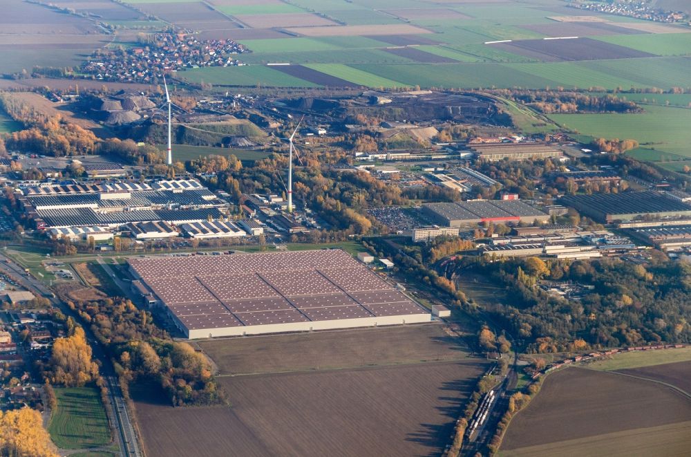 Luftbild Salzgitter - Gebäudekomplex und Gelände des Logistikzentrums der Firma MAN in Salzgitter im Bundesland Niedersachsen, Deutschland