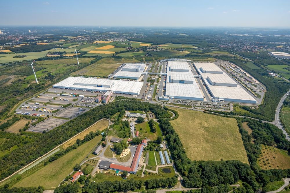 Luftbild Dortmund - Gebäudekomplex und Gelände des Logistikzentrums von IKEA in Dortmund im Bundesland Nordrhein-Westfalen, Deutschland