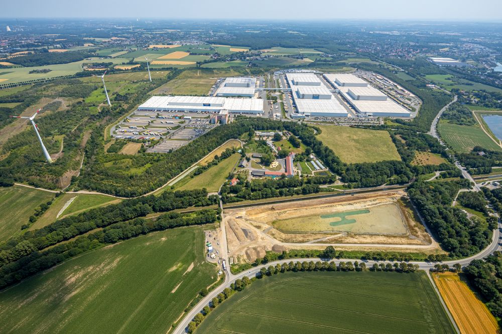 Dortmund von oben - Gebäudekomplex und Gelände des Logistikzentrums IKEA in Dortmund im Bundesland Nordrhein-Westfalen, Deutschland