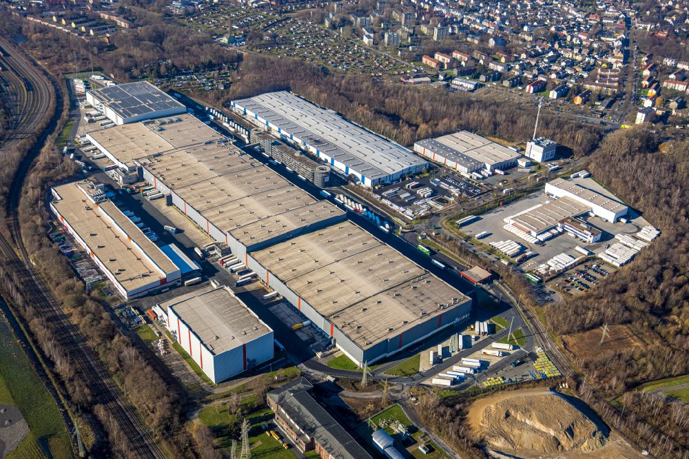 Luftbild Dortmund - Gebäudekomplex und Gelände des Logistikzentrums Kaufland Logistik VZ GmbH & Co. KG in Dortmund im Bundesland Nordrhein-Westfalen, Deutschland