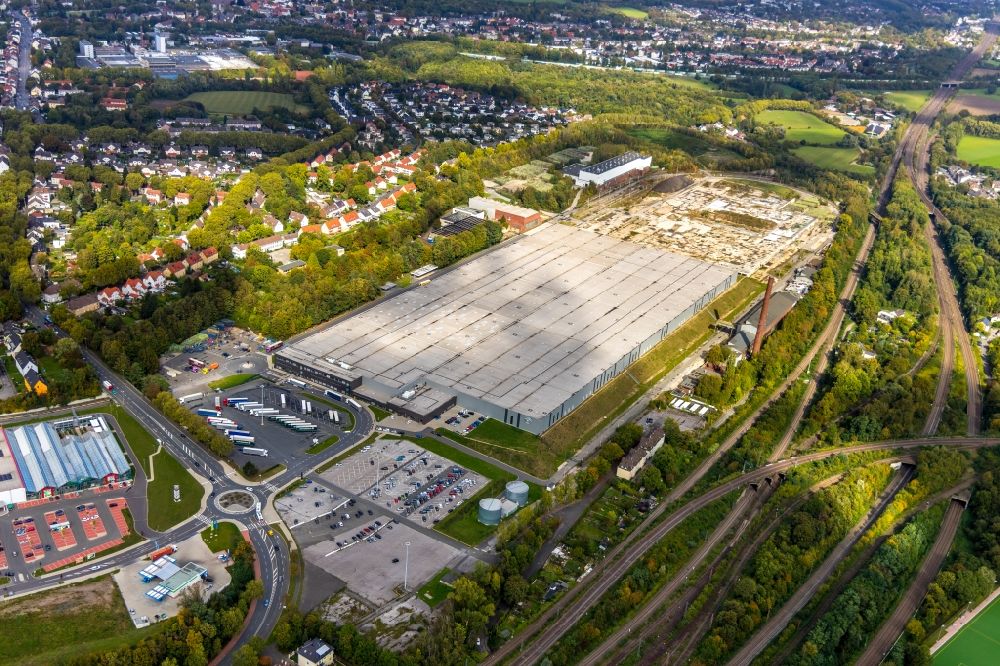Luftbild Bochum - Gebäudekomplex und Gelände des Logistikzentrums der Opel Group Warehousing GmbH in Bochum im Bundesland Nordrhein-Westfalen, Deutschland