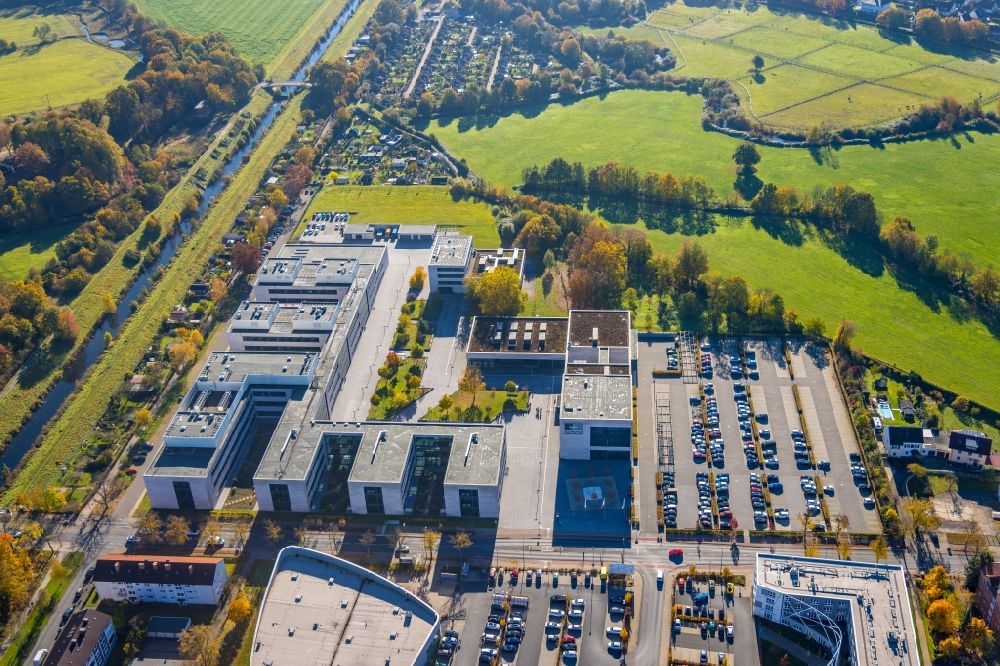 Luftbild Hamm - Gebäudekomplex der Hochschule Hamm-Lippstadt in Hamm im Bundesland Nordrhein-Westfalen