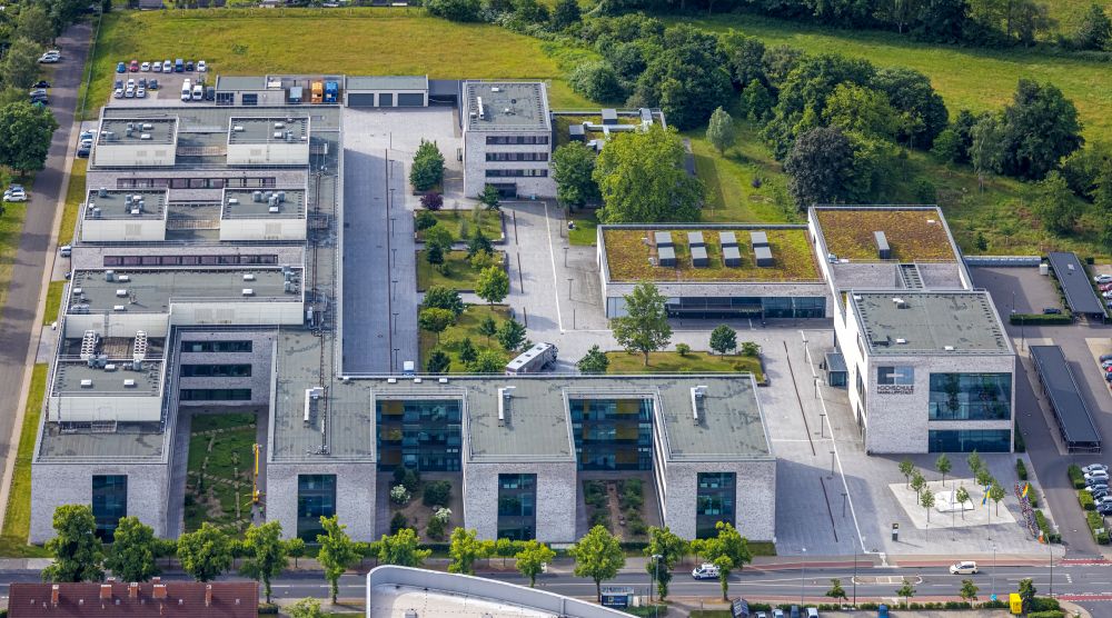 Luftaufnahme Hamm - Gebäudekomplex der Hochschule Hamm-Lippstadt in Hamm im Bundesland Nordrhein-Westfalen, Deutschland