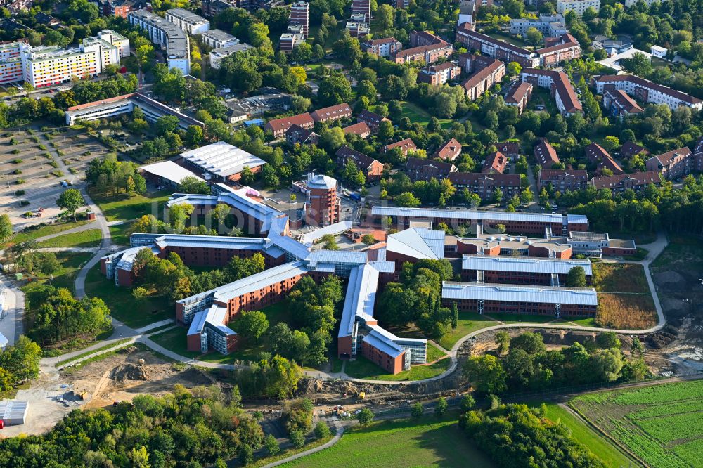 Luftaufnahme Münster - Gebäudekomplex der Hochschule Hochschule des Bundes für öffentliche Verwaltung - Fachbereich Finanzen in Münster im Bundesland Nordrhein-Westfalen, Deutschland