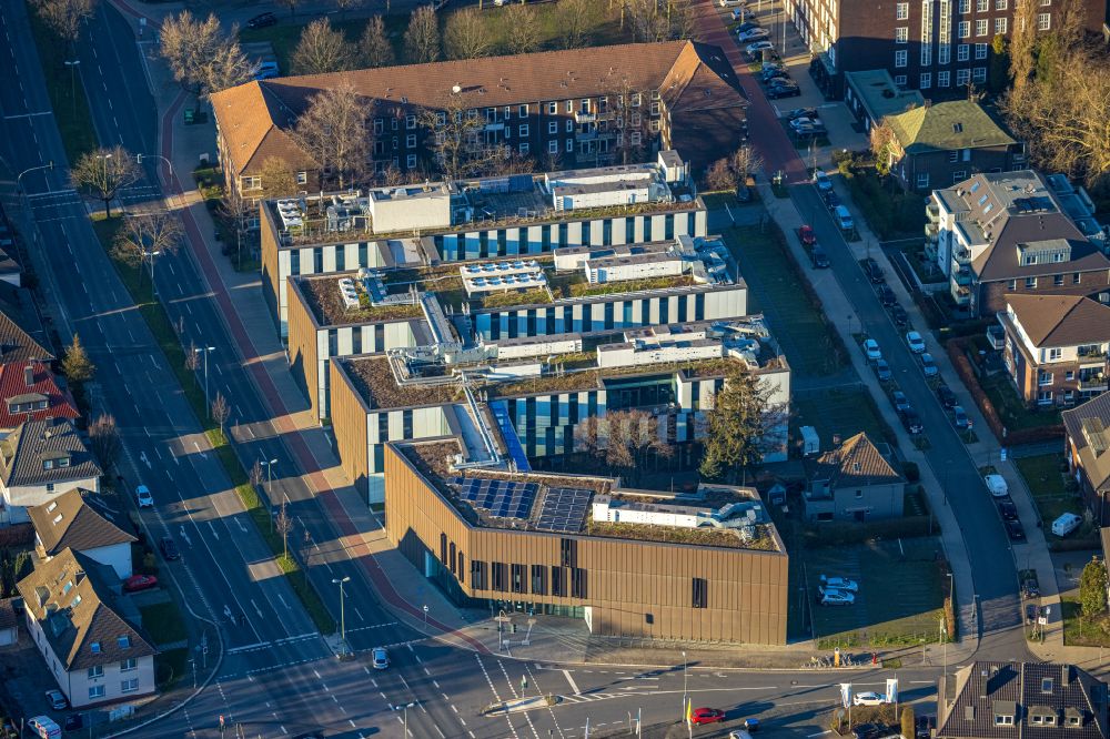 Luftbild Bottrop - Gebäudekomplex der Hochschule Hochschule Ruhr West an der Hans-Sachs-Straße in Bottrop im Bundesland Nordrhein-Westfalen, Deutschland