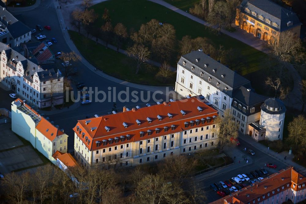 Weimar aus der Vogelperspektive: Gebäudekomplex der Hochschule für Musik FRANZ LISZT in Weimar im Bundesland Thüringen, Deutschland