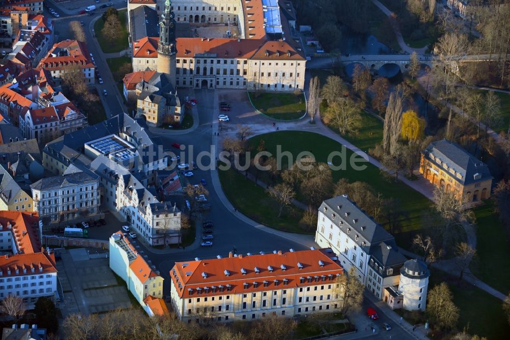 Luftbild Weimar - Gebäudekomplex der Hochschule für Musik FRANZ LISZT in Weimar im Bundesland Thüringen, Deutschland