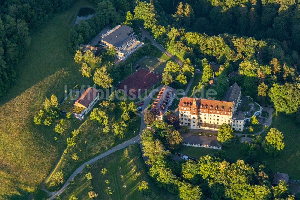 Luftaufnahme Überlingen - Gebäudekomplex der Hochschule Salem International College - Schloss Spetzgar in Überlingen im Bundesland Baden-Württemberg, Deutschland