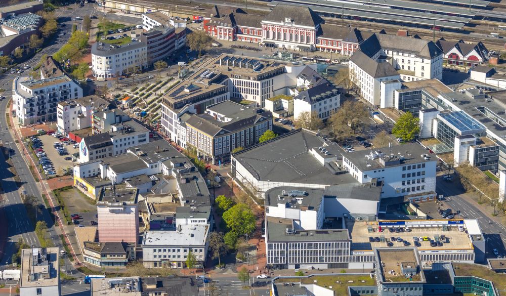 Hamm von oben - Gebäudekomplex der Hochschule SRH Hochschule für Logistik und Wirtschaft in Hamm im Bundesland Nordrhein-Westfalen, Deutschland