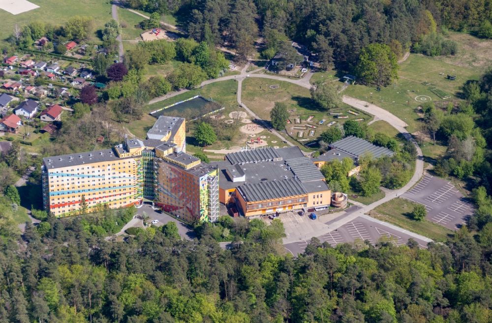 Luftbild Templin - Gebäudekomplex der Hotelanlage AHORN Seehotel Templin in Templin im Bundesland Brandenburg, Deutschland