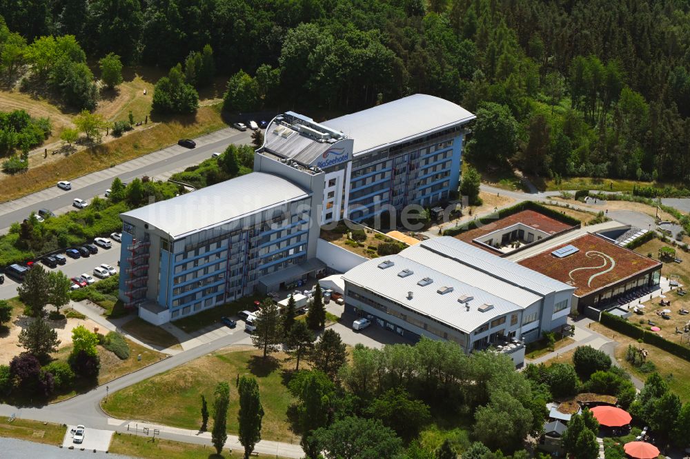 Luftaufnahme Zeulenroda-Triebes - Gebäudekomplex der Hotelanlage Bio-Seehotel in Zeulenroda-Triebes im Bundesland Thüringen, Deutschland