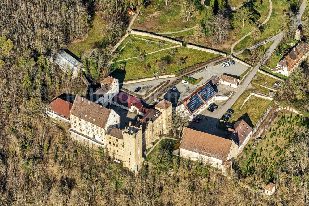 Luftaufnahme Starzach - Gebäudekomplex der Hotelanlage Hotel Schloss Weitenburg in Starzach im Bundesland Baden-Württemberg, Deutschland