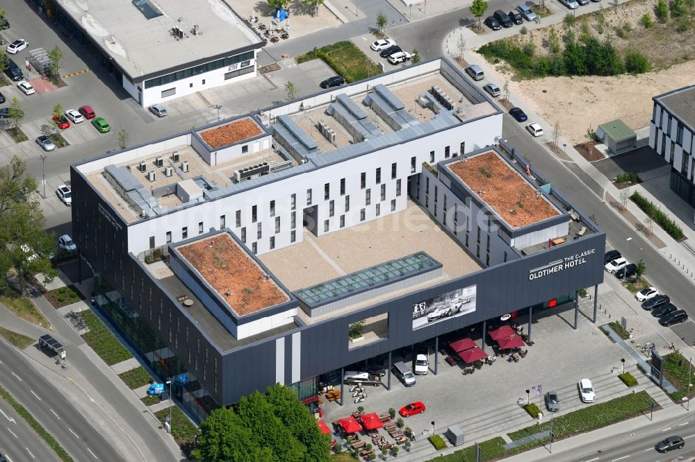 Luftaufnahme Ingolstadt - Gebäudekomplex der Hotelanlage in Ingolstadt im Bundesland Bayern, Deutschland