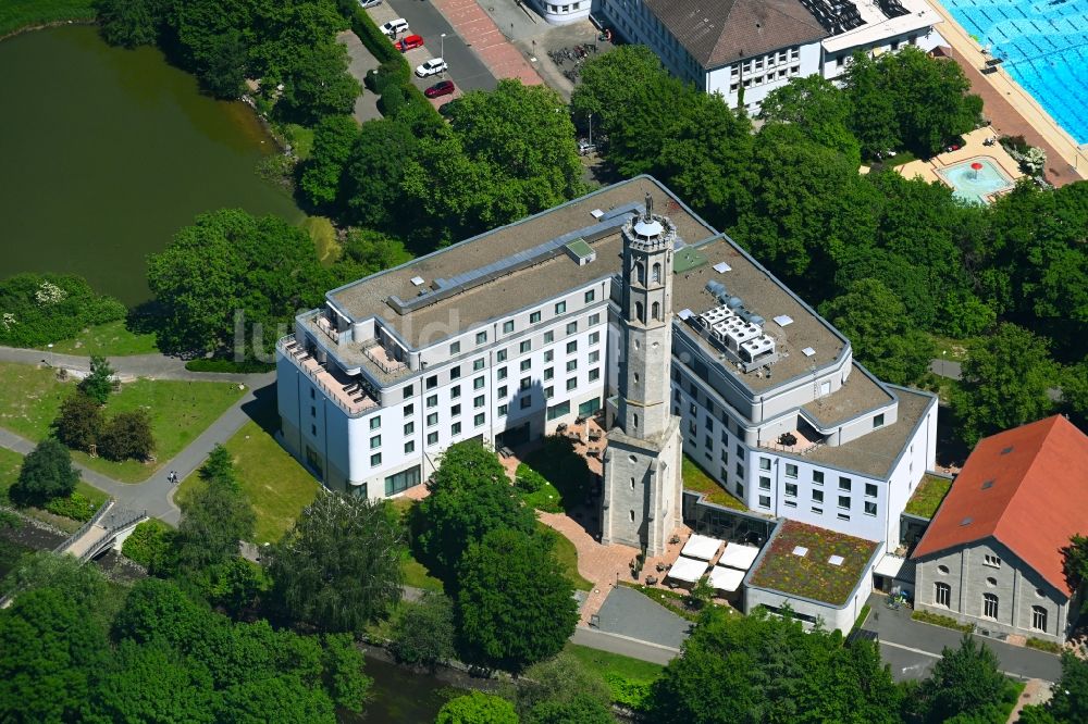 Luftbild Braunschweig - Gebäudekomplex der Hotelanlage Steigenberger Parkhotel in Braunschweig im Bundesland Niedersachsen, Deutschland
