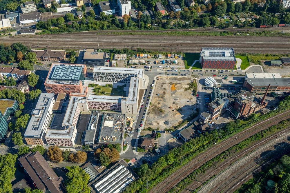 Bochum aus der Vogelperspektive: Gebäudekomplex Justizzentrum - Gericht in Bochum im Bundesland Nordrhein-Westfalen