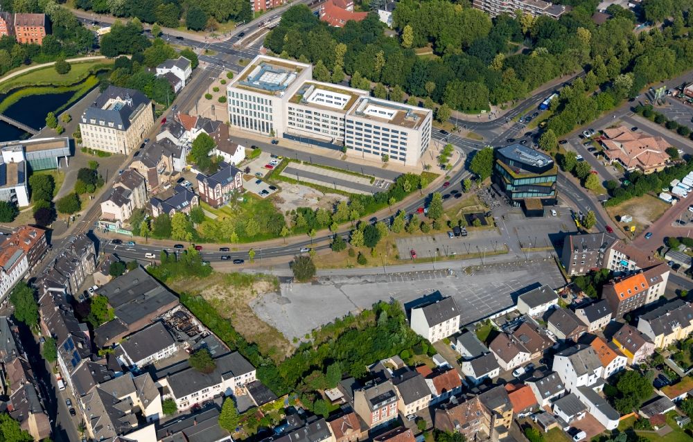 Luftbild Gelsenkirchen - Gebäudekomplex des Justizzentrums mit dem Sozialgericht in Gelsenkirchen im Bundesland Nordrhein-Westfalen