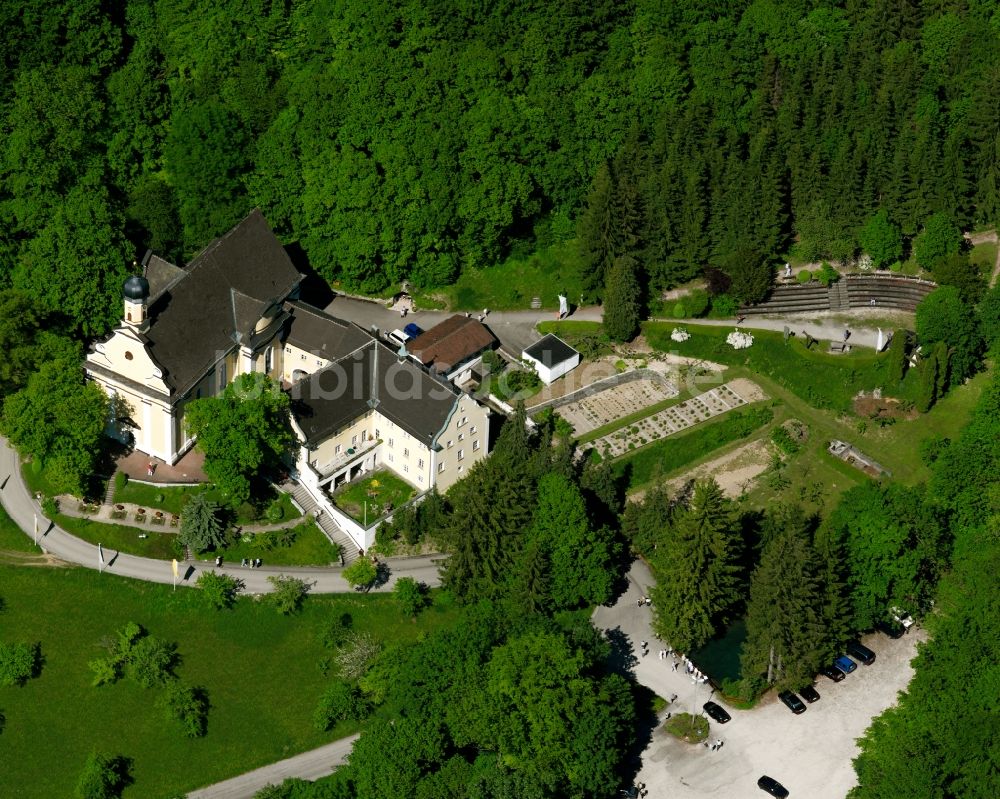 Deggingen von oben - Gebäudekomplex des Klosters in Deggingen im Bundesland Baden-Württemberg, Deutschland