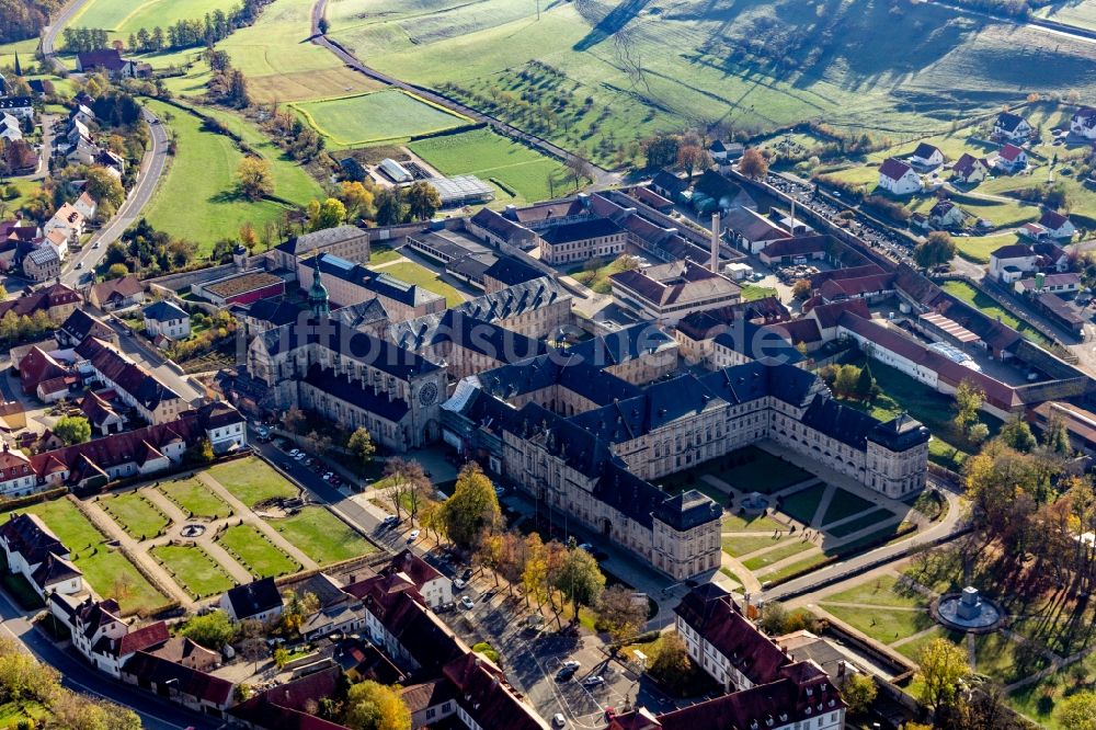 Luftbild Ebrach - Gebäudekomplex des Klosters Ebrach mit Kaisersaal und der JVA in Ebrach im Bundesland Bayern, Deutschland