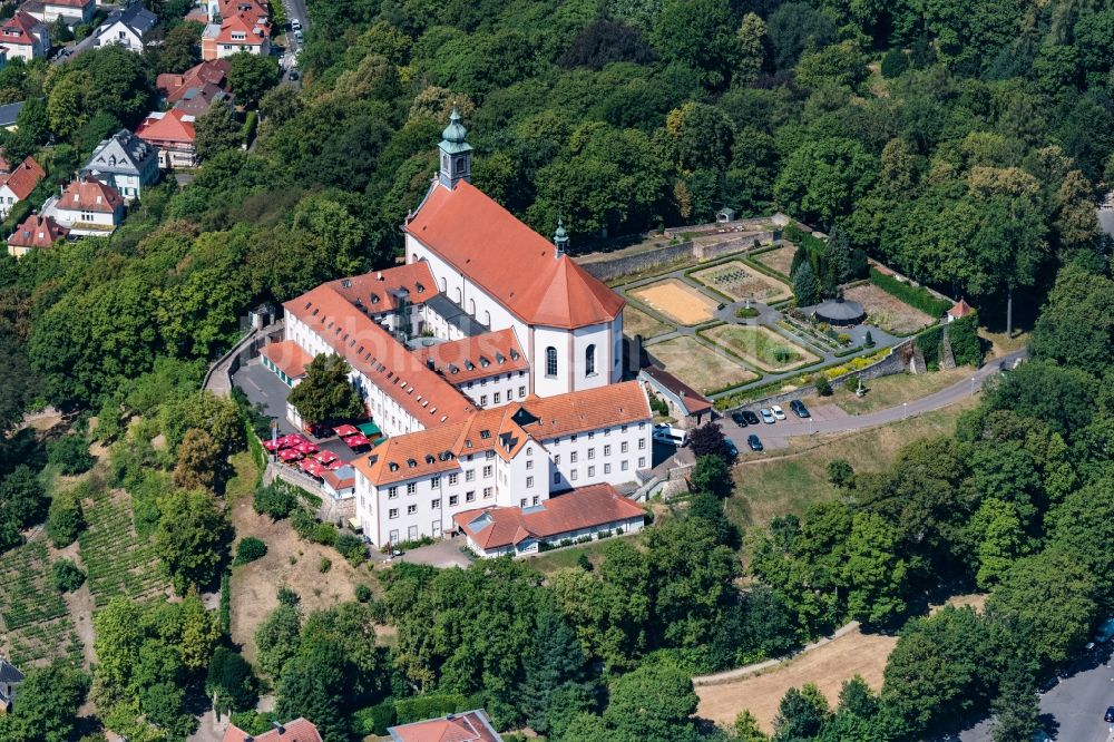 Luftaufnahme Fulda - Gebäudekomplex des Klosters in Fulda im Bundesland Hessen, Deutschland